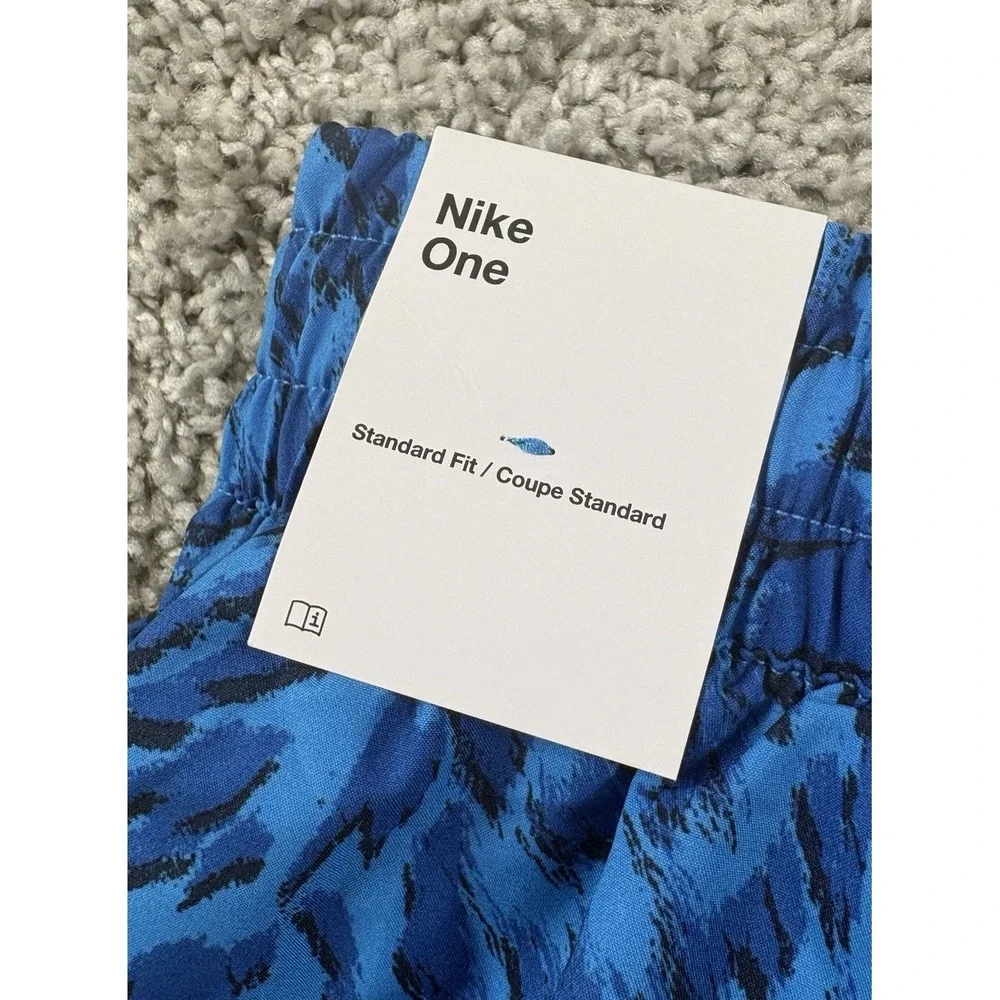 NEW‎ Nike One Standard Dri Fit Girls Training Shorts Athletic Blue Drawstring XS
